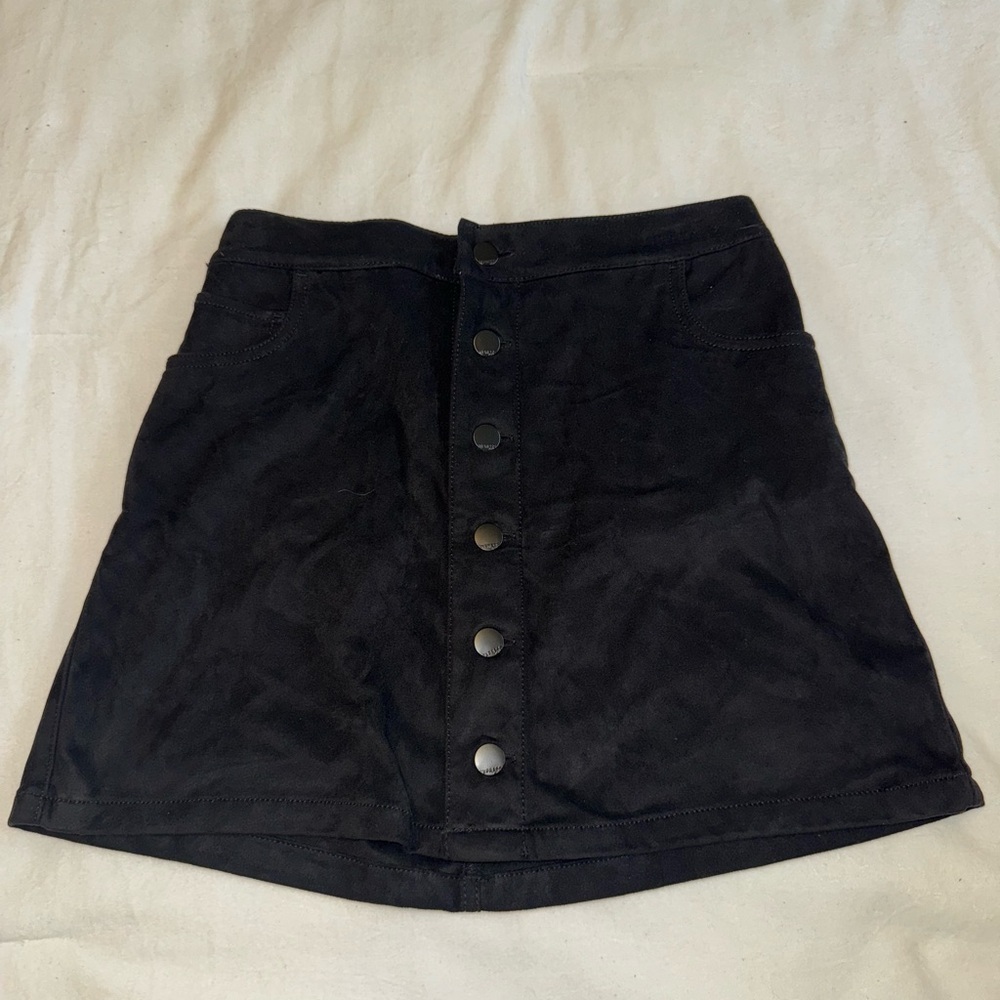 Express Black A-Line Mini Skirt for Night Out